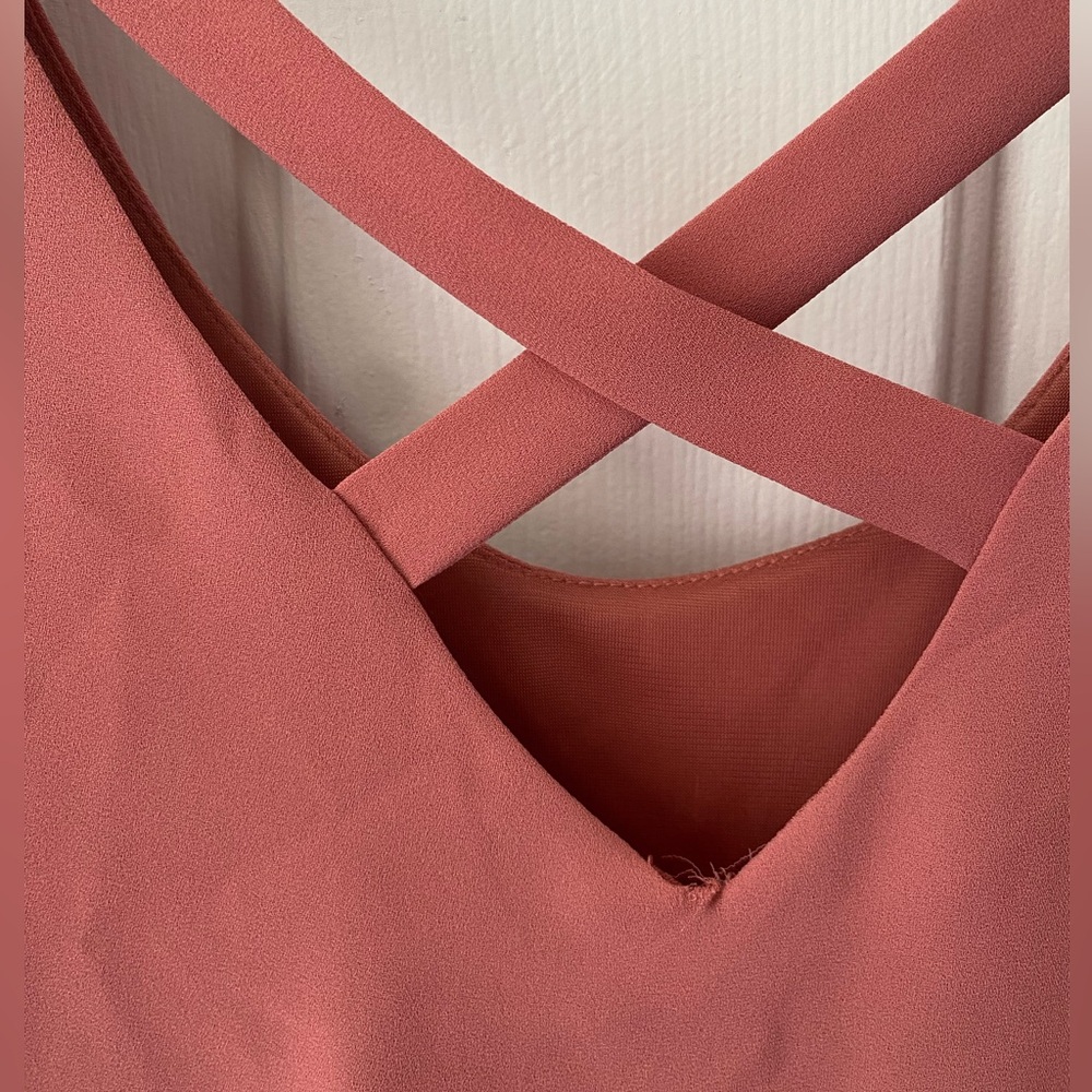 Dusty Rose long sleeve mini dress - Picture 4 of 6
